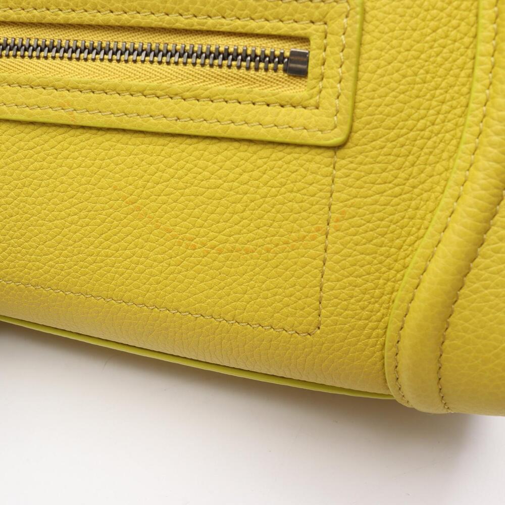 Celine Luggage 2way Shopper Handbag Leather Yellow - Picture 6 of 9